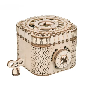 123Pcs Treasure Box Creative 3D Wooden Puzzle Game Assembly Toys Chris Gift For Children Adults Teens